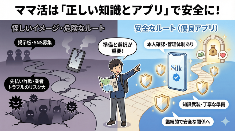 ママ活は「怪しい」と思われがちだが、正しいアプリと知識があれば安全に稼げる