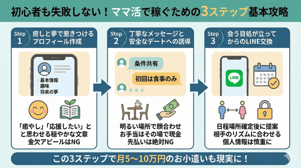 初心者でも失敗しない！ママ活アプリで稼ぐ方法